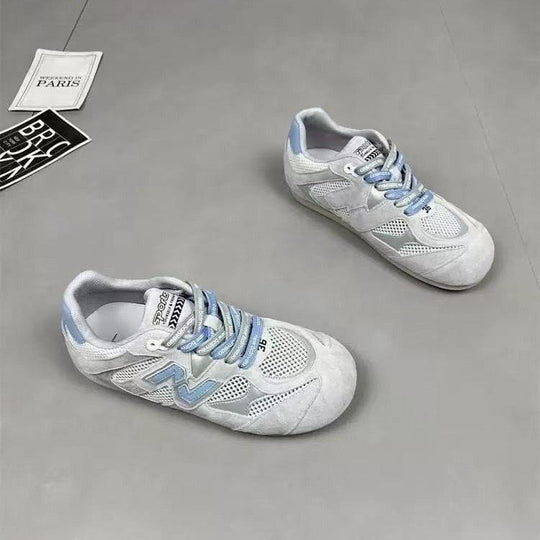 Damen Sportliche Schnür-Sneaker mit atmungsaktiver Mesh-Oberfläche und dämpfender Sohle R&B