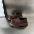 Damen elegante Slip-On Sneaker mit einem bequemen Plateau und hochwertiger Wildleder-Oberfläche R&B