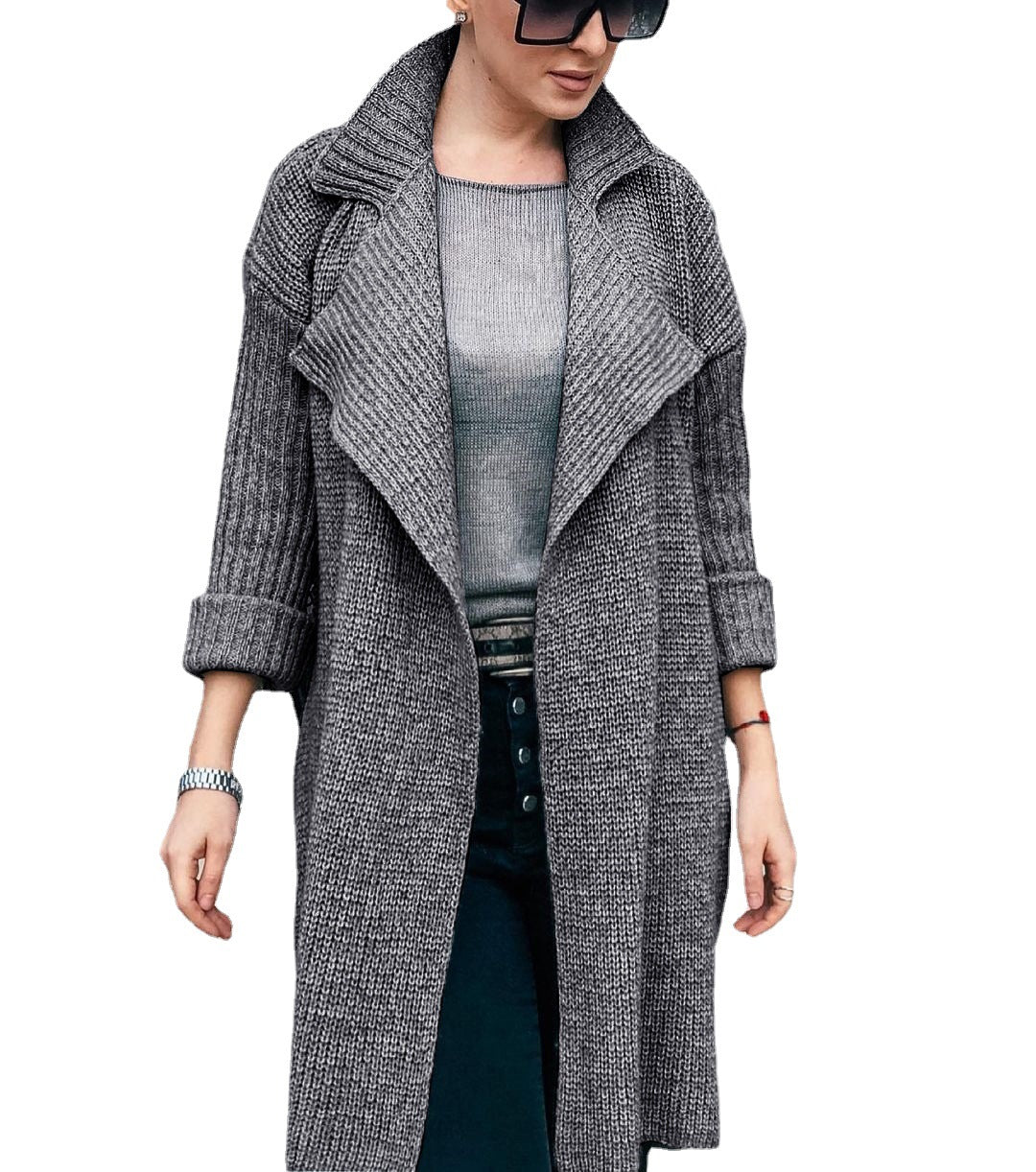 Damen oversized Strickmantel R&B