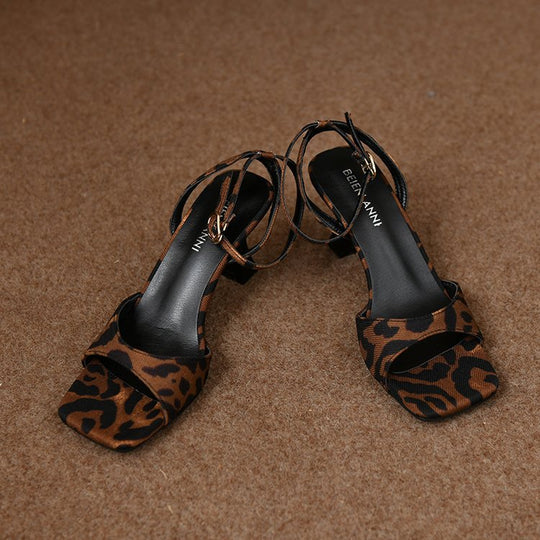Damen elegante High Heels Sandalen mit transparenten Riemen R&B