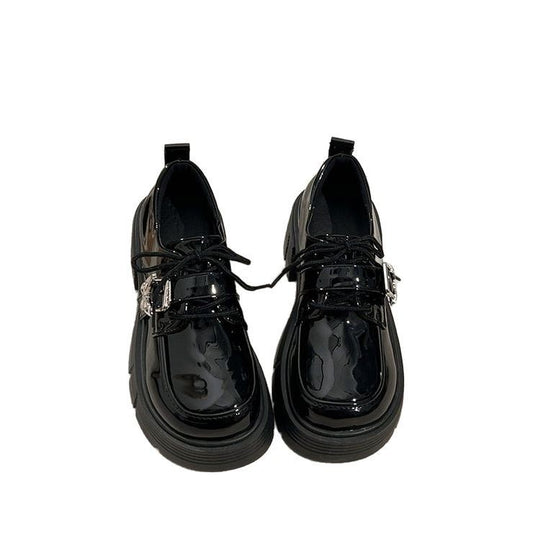 Damen modische Schnürschuhe mit elegantem Schnallen-Detail R&B