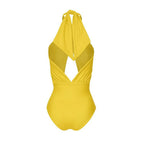 Damen Einteiler Badeanzug mit asymmetrischem Schnitt und floralem Wickelrock R&B