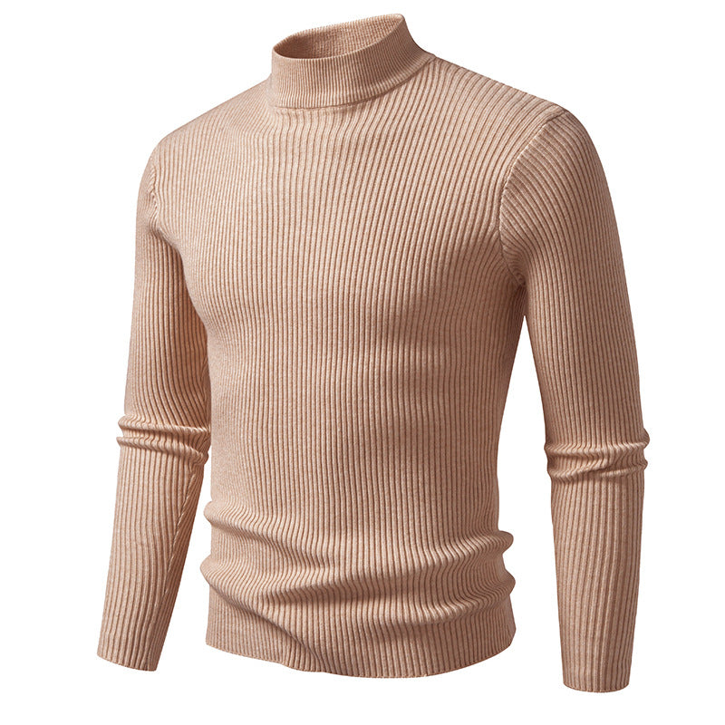 Herren Rollkragenpullover mit strukturierter Ripp-Optik R&B