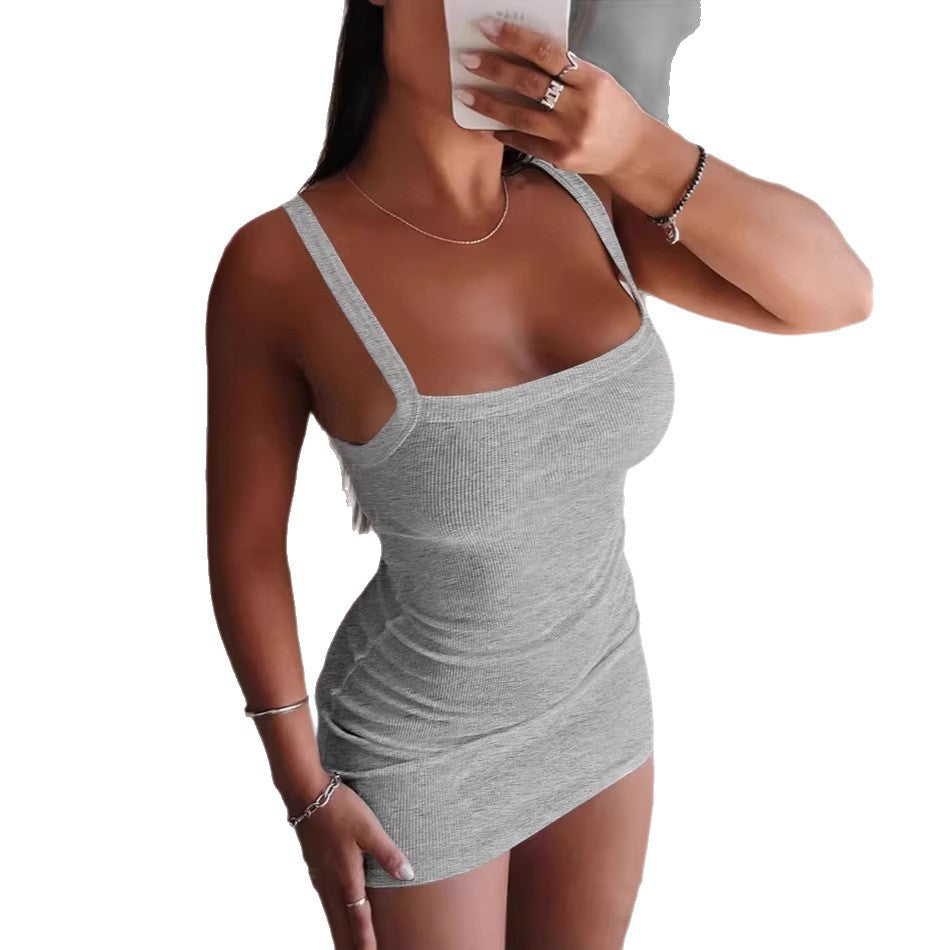 Damen figurbetontes Minikleid aus Rippenstrick R&B
