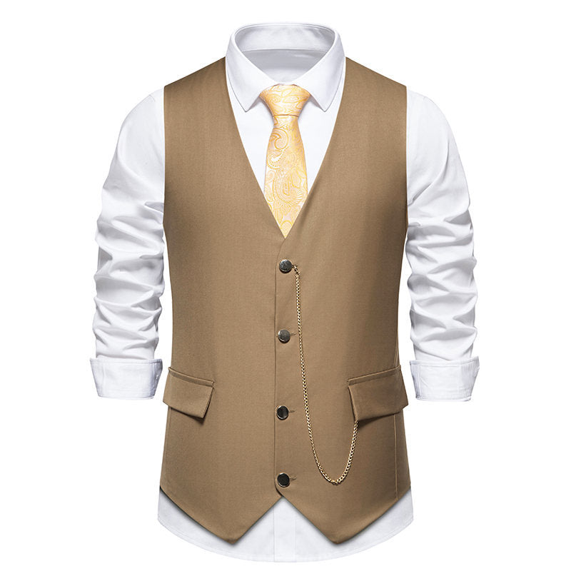 Herren elegante Weste mit feinen Details und modernen Akzenten