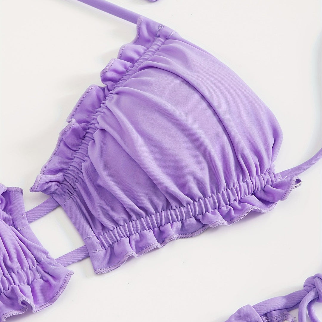 Damen Rüschen-Bikini mit verstellbaren Trägern R&B
