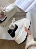 Damen modische Sneakers mit Plateau von