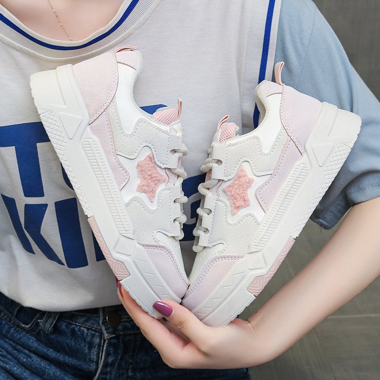 Damen Sneakers mit glitzerndem Sternenapplikation und komfortabler Dämpfung R&B