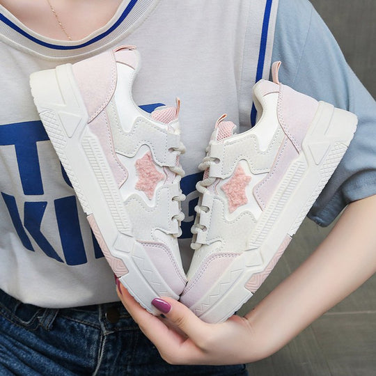Damen Sneakers mit glitzerndem Sternenapplikation und komfortabler Dämpfung R&B