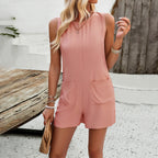 Damen Strick-Jumpsuit mit detailliertem Schnitt und praktischen Taschen R&B