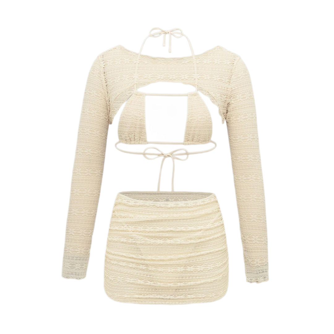 Damen Set aus Cropped Top und Mini-Rock R&B