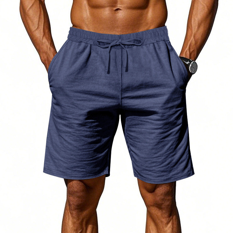 Herren nan lässige Baumwollmix Freizeitshorts mit elastischem Bund und Seitentaschen R&B
