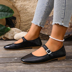 Damen Ballerinas mit praktischem Schnallenverschluss und bequemer Sohle R&B