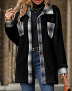 Damen Fleecejacke mit Karomuster R&B