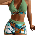 Damen Hochwertiges Bikini-Set mit modischem Tanga und verstellbaren Trägern R&B