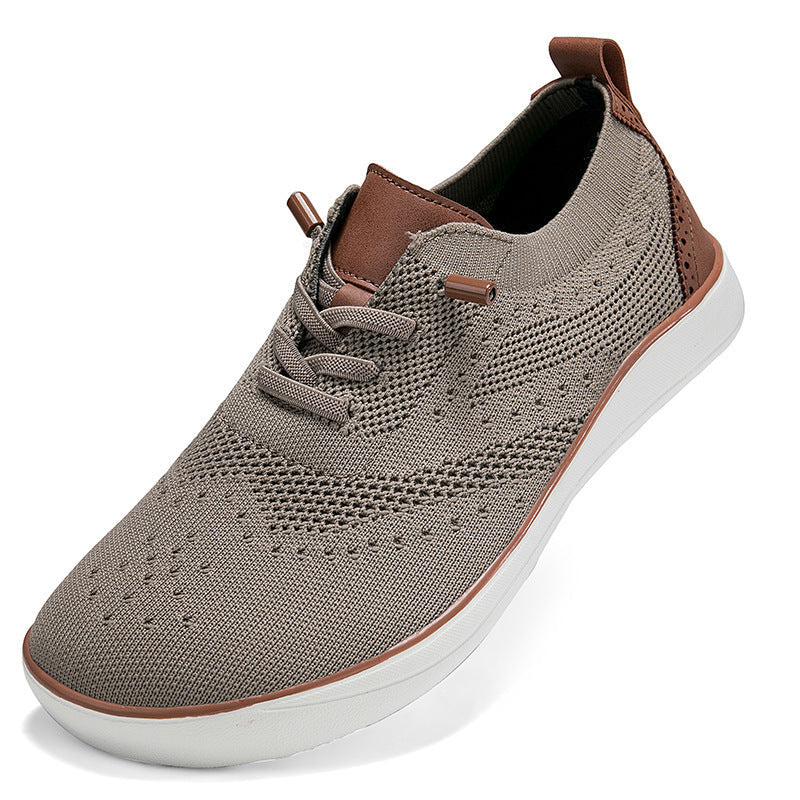 Damen bequeme und atmungsaktive Sneakers mit elastischer Strick-Oberfläche