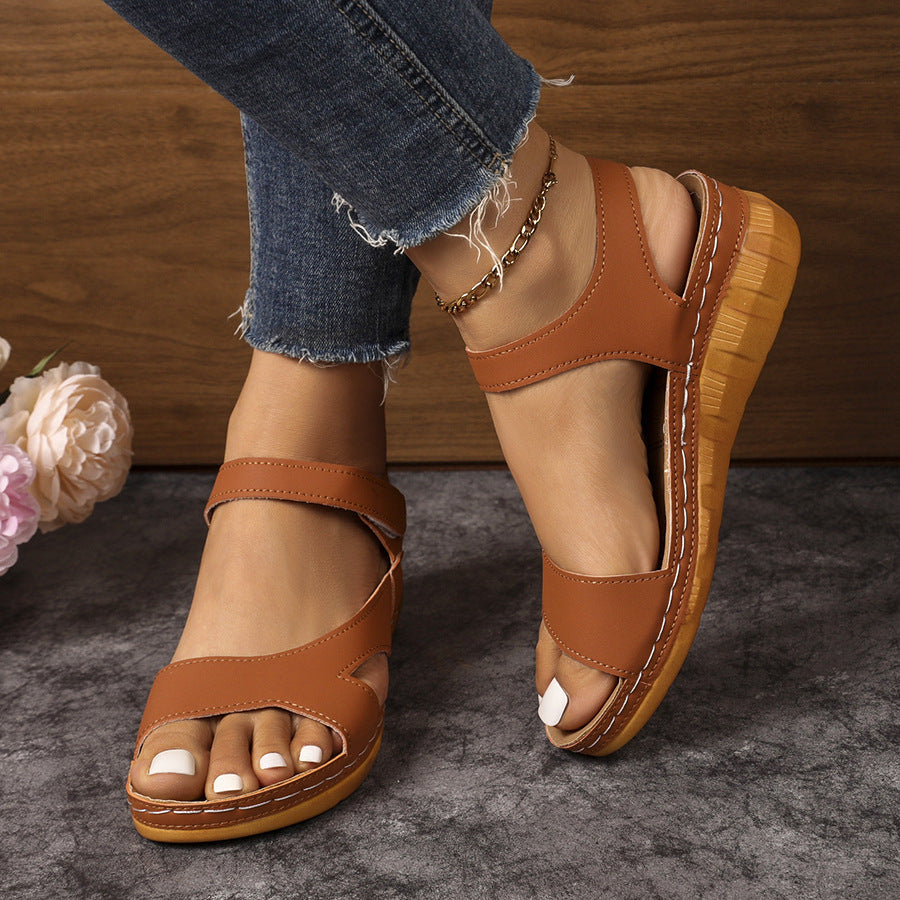 Damen Komfortable Zehentrenner-Sandalen mit ergonomischem Fußbett und modischem Riemendesign R&B