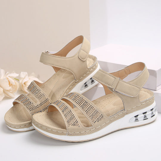 Damen bequeme Sandalen mit glitzernden Akzenten R&B