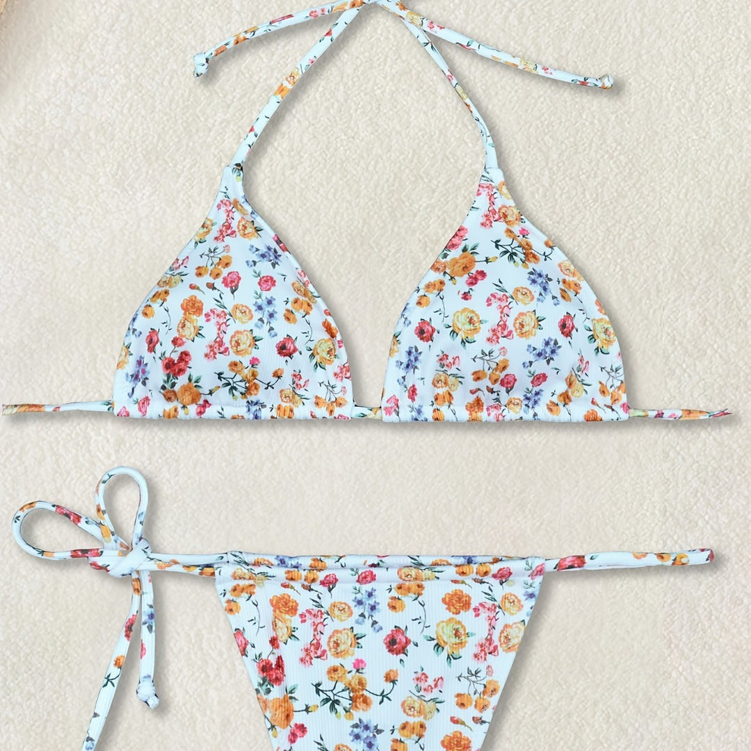 Damen Blumenmuster Bikini R&B