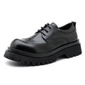 Damen elegante Schnürschuhe mit robustem Profil und durchgehender Gummisohle R&B