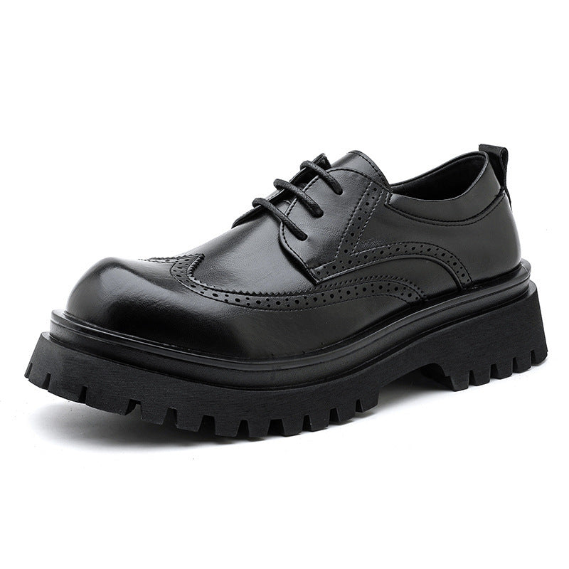 Damen elegante Schnürschuhe mit robustem Profil und durchgehender Gummisohle R&B