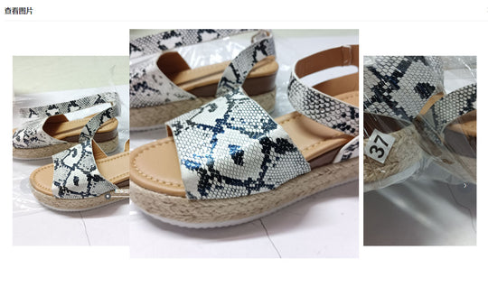Damen Wedge-Sandalen mit elastischem Riemen und komfortablem Fußbett R&B