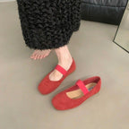 Damen elegante Mokassins mit modischem Riemchen und funkelnder Schnalle R&B