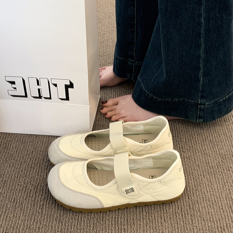 Damen Komfortable Ballerinas mit verstellbarem Riemen und atmungsaktivem Innenfutter R&B