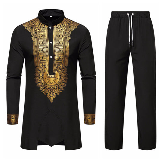 Herren elegantes Anzugset mit einzigartigem Muster R&B