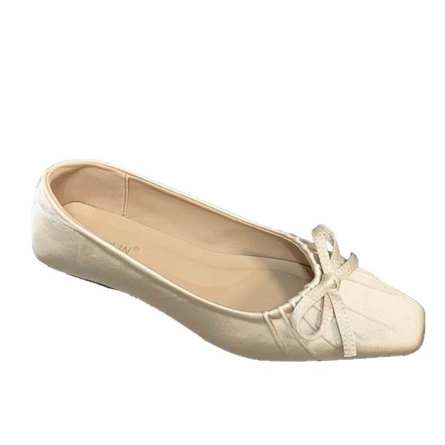 Damen Ballerina-Schuhe mit dekorativem Schleifenakzent und weicher Innensohle R&B