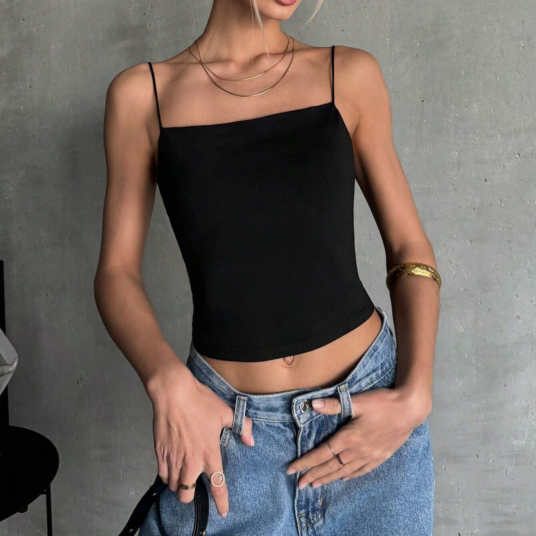 Damen ärmelloses Crop-Top R&B
