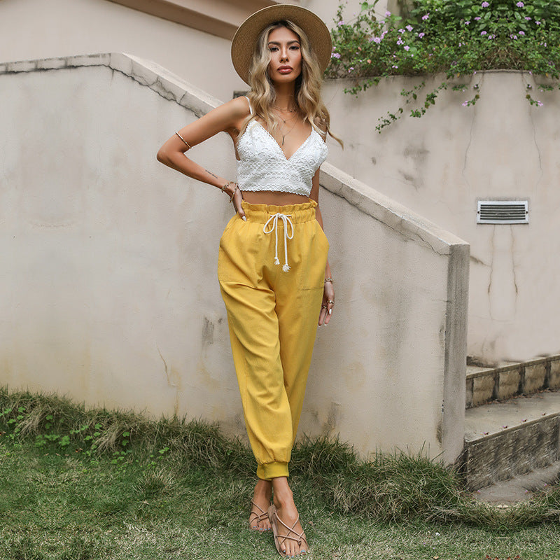 Damen lässige jersey Jogginghose mit elastischem Bund und praktischen Taschen R&B