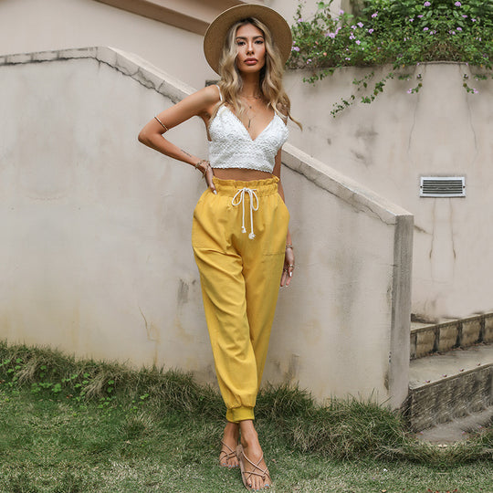 Damen lässige jersey Jogginghose mit elastischem Bund und praktischen Taschen R&B