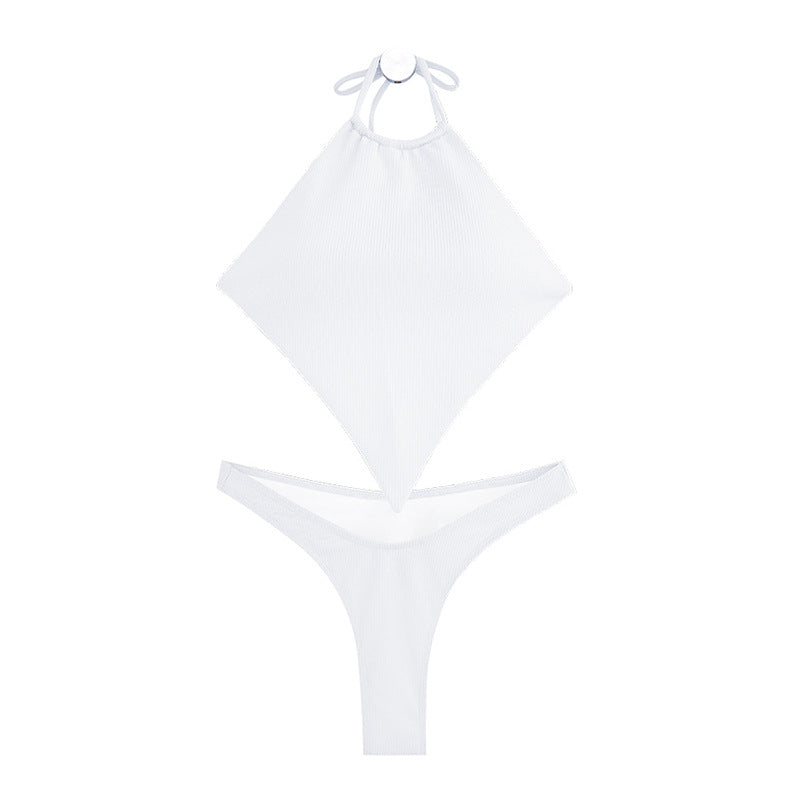 Damen Bikini-Set mit raffiniertem Wickeloberteil und hoch tailliertem Höschen R&B