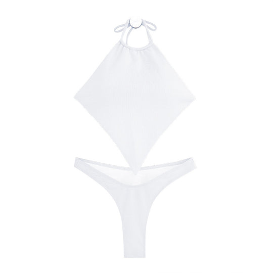 Damen Bikini-Set mit raffiniertem Wickeloberteil und hoch tailliertem Höschen R&B