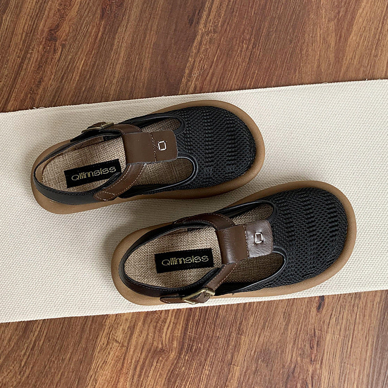 Damen Atmungsaktive Sandalen mit verstellbarem Riemen und komfortablem Fußbett R&B