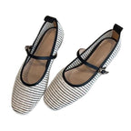 Damen Klassische Ballerinas mit verstellbarem Riemen R&B
