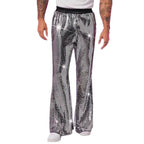 Herren Glitzernde Discohose mit weitem Bein und elastischem Bund R&B