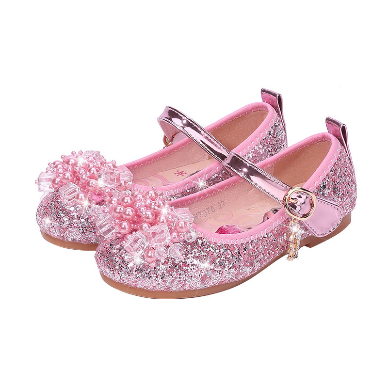 Mädchen Ballerina Schuhe mit funkelnden Perlenapplikationen R&B