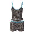 Damen Sportliches Unterwäsche-Set mit Animal-Print und Spitzenakzenten R&B