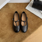 Damen elegante Ballerinas mit modischer Schnalle und komfortablem Fußbett R&B