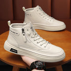 Herren Hochwertige Leder Sneakers R&B