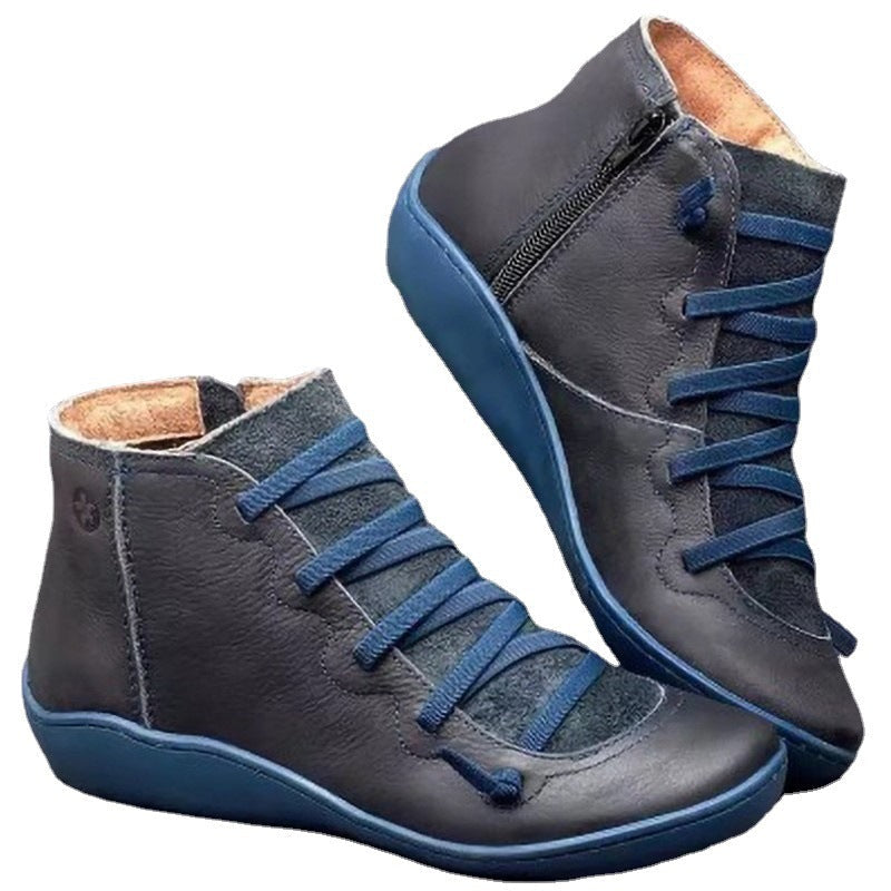 Damen Modische High-Top Sneakers mit robustem Profil und praktischem Reißverschluss EB