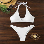 Damen Triangel-Bikini mit dekorativem Herzdetail und schicker Rippstruktur R&B