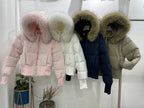 Warm Leicht Gesteppt Abnehmbare Kapuze Winterjacke Damen | R&B