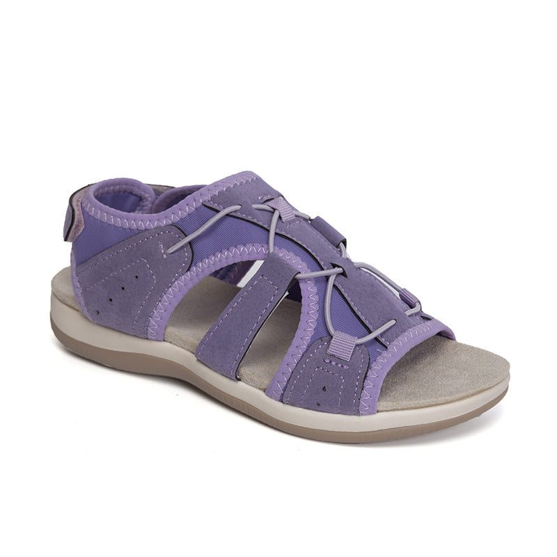 Damen Sportliche Freizeitsandalen mit flexiblem Riemendesign und geschlossenem Fersenbereich R&B
