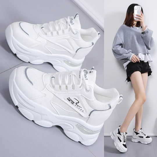 Damen Sportliche Chunky Sneakers mit atmungsaktiver Mesh-Oberfläche und gepolsterter Sohle R&B