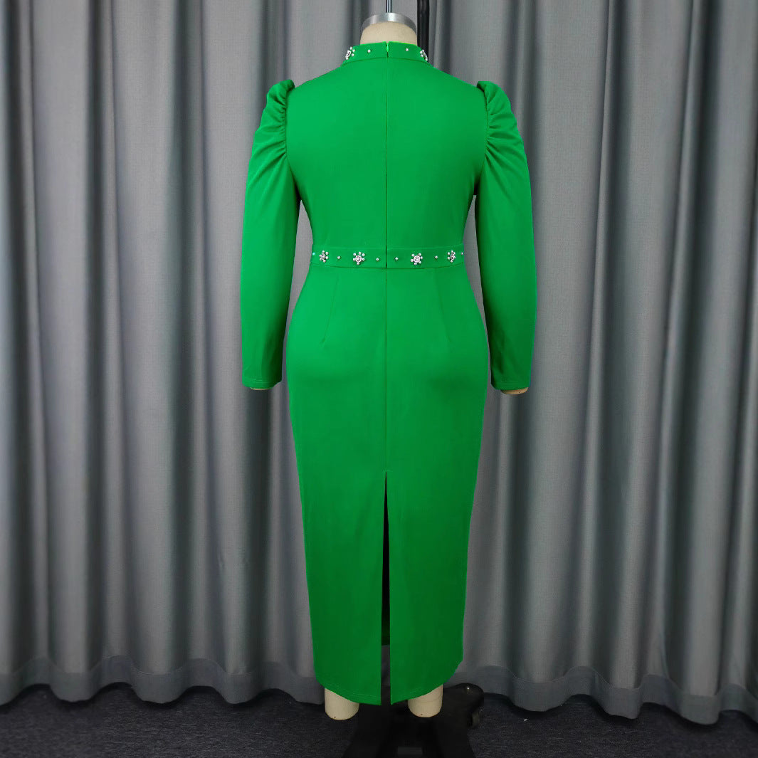 Damen Elegantes Kleid mit asymmetrischen Cut-Outs und blumigen Akzenten R&B