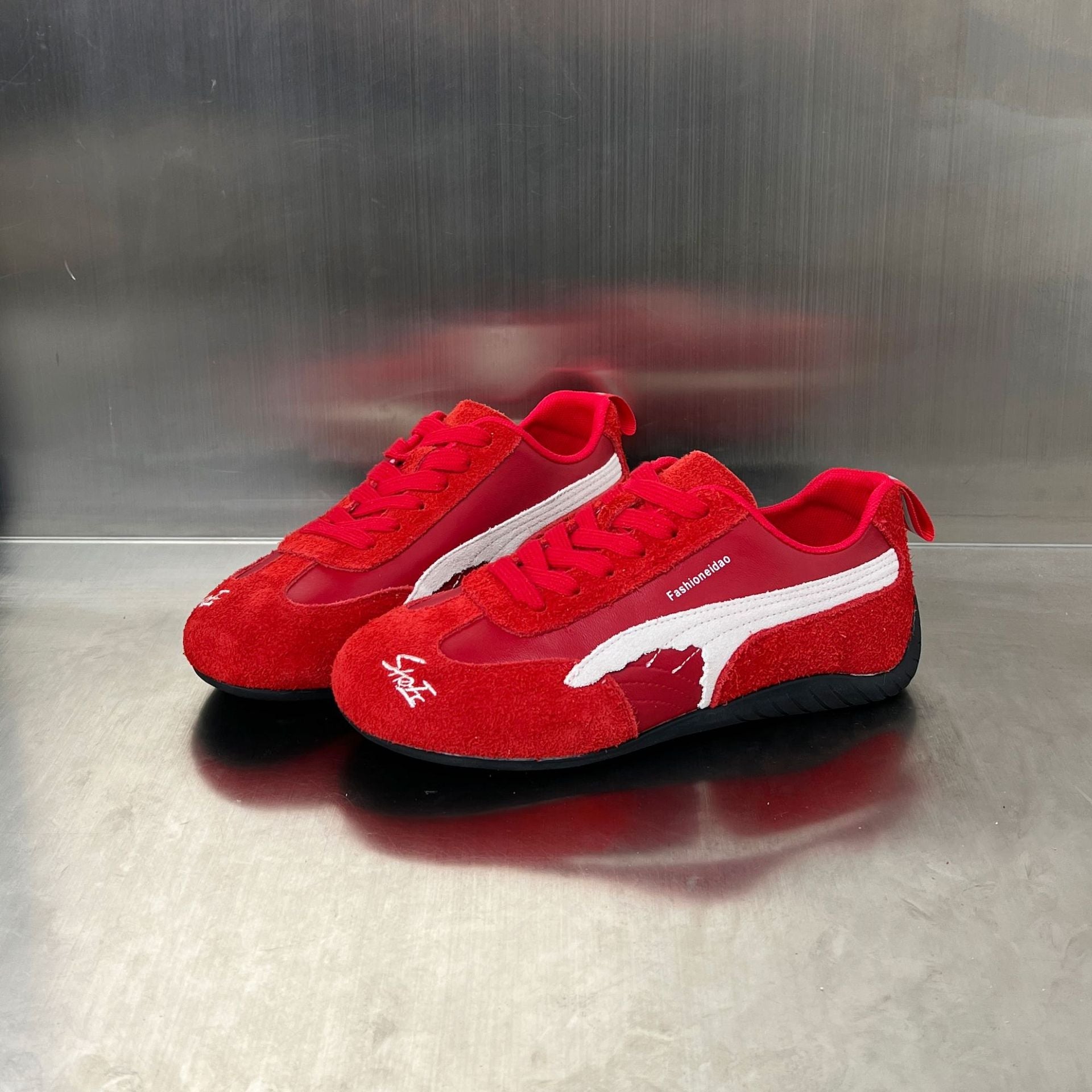 Damen Modische Sneakers mit elegantem Obermaterial und rutschfester Sohle R&B