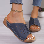 Damen Komfortable Zehentrenner-Sandalen mit floralem Design und ergonomischem Fußbett R&B